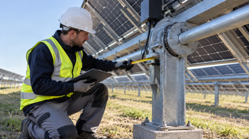 Inspection technique du m&eacute;canisme d'un tracker solaire